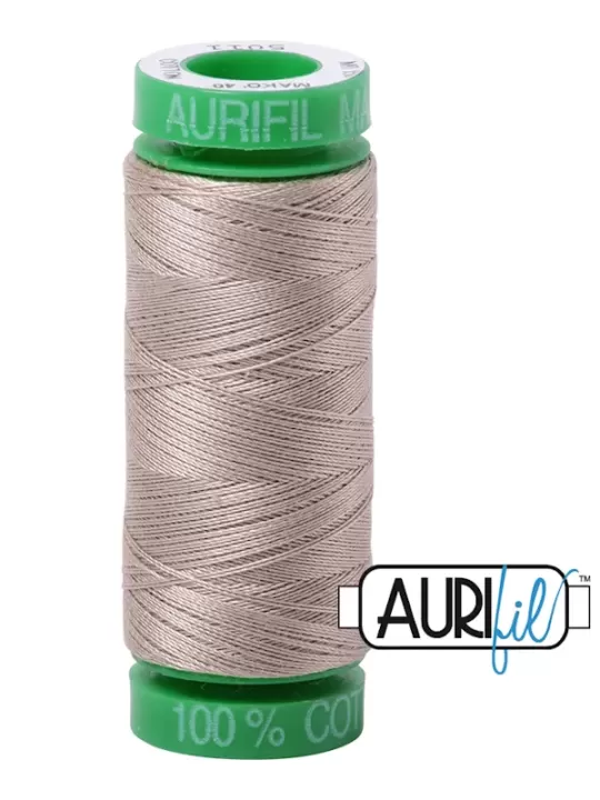 FIL COTON MAKO 40 AURIFIL 5011 Rope Beige - Petite bobine de 150 mètres