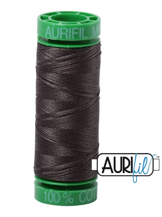 FIL COTON MAKO 40 AURIFIL 5013 Asphalt - Petite bobine de 150 mètres