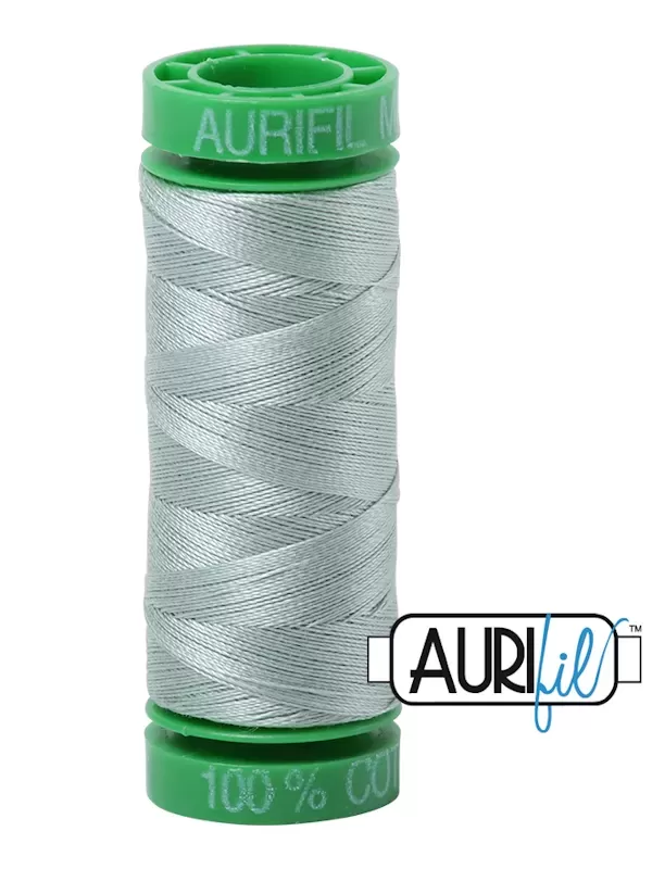 FIL COTON MAKO 40 AURIFIL 5014 Marine Water - Petite bobine de 150 mètres