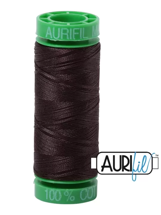 FIL COTON MAKO 40 AURIFIL 5024 Dark Brown - Petite bobine de 150 mètres