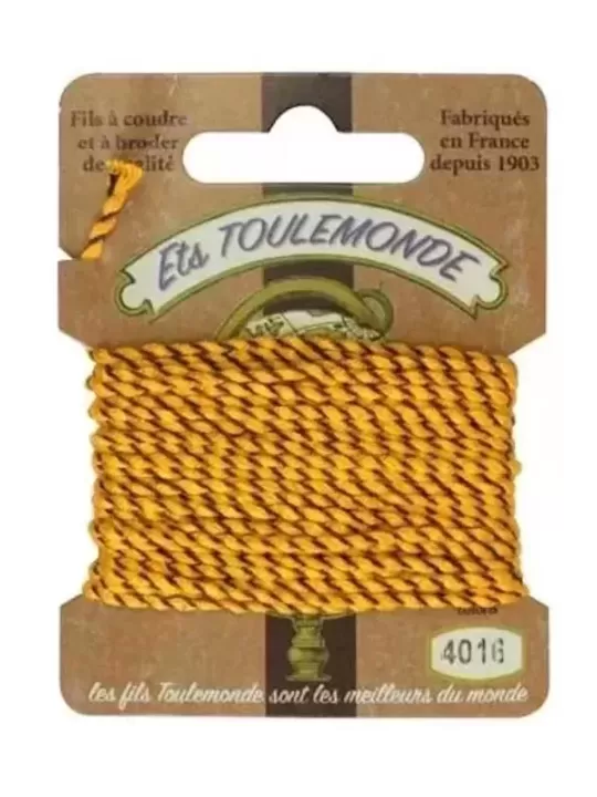 FIL AU CHINOIS Cordelette Rochefort N° 4016 Jaune Marron