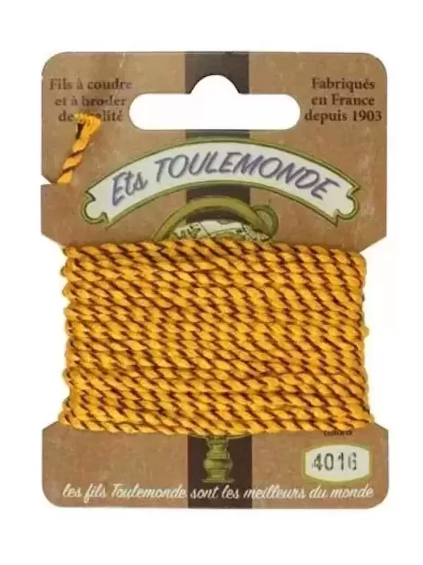 FIL AU CHINOIS Cordelette Rochefort N° 4016 Jaune Marron