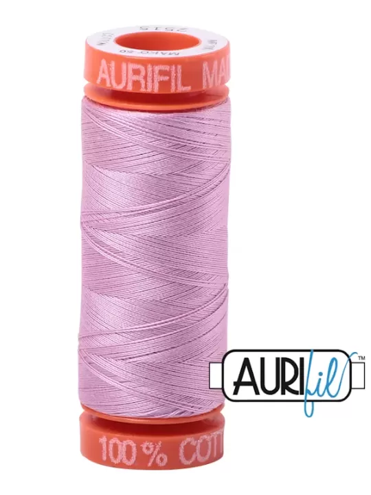 FIL COTON MAKO 50 AURIFIL 2515 Light Orchid - Petite bobine de 200 mètres