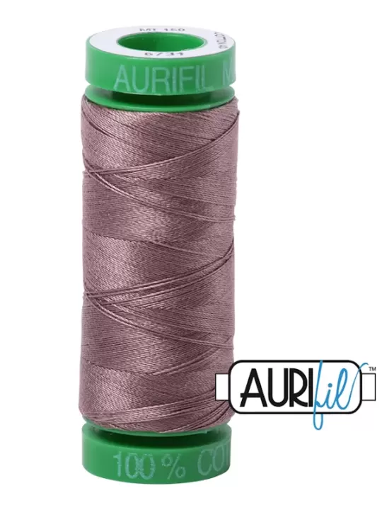 FIL COTON MAKO 40 AURIFIL 6731 Tiramisu - Petite bobine de 150 mètres