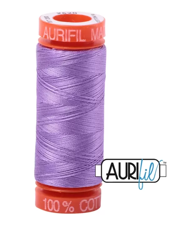 FIL COTON MAKO 50 AURIFIL 2520 Violet - Petite bobine de 200 mètres