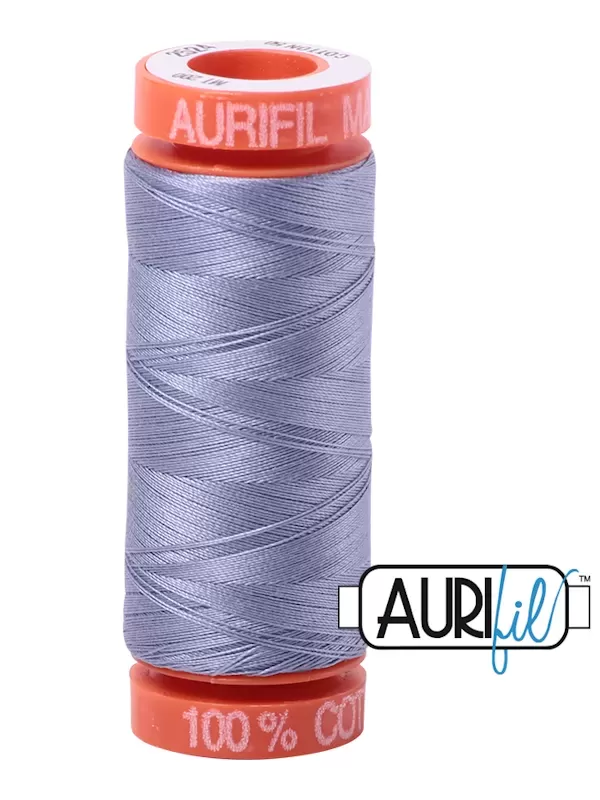 FIL COTON MAKO 50 AURIFIL 2524 Grey Violet - Petite bobine de 200 mètres