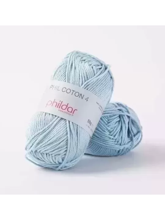 Fils & Laines PHILDAR - PHIL COTON 4 Coloris AZUR