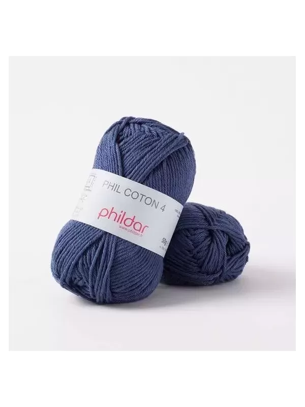 Fils & Laines PHILDAR - PHIL COTON 4 Coloris MARINE