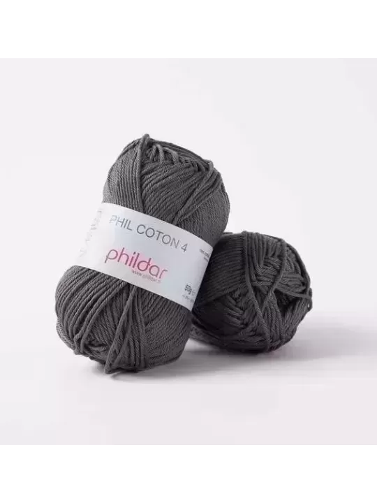 Fils & Laines PHILDAR - PHIL COTON 4 Coloris MINERAI