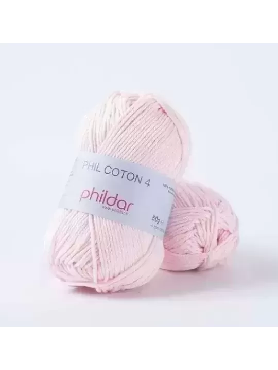 Fils & Laines PHILDAR - PHIL COTON 4 Coloris ROSÉE