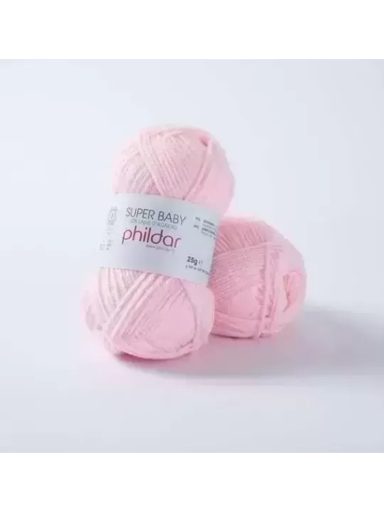 Fils & Laines PHILDAR - SUPER BABY Coloris ROSE