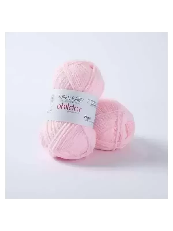 Fils & Laines PHILDAR - SUPER BABY Coloris ROSE