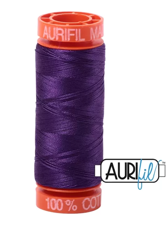 FIL COTON MAKO 50 AURIFIL 2545 Medium Purple - Petite bobine de 200 mètres