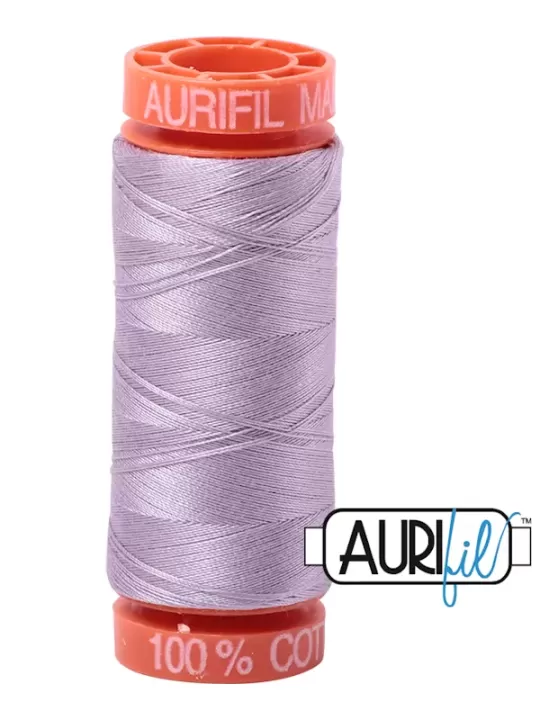 FIL COTON MAKO 50 AURIFIL 2562 Lilac - Petite bobine de 200 mètres