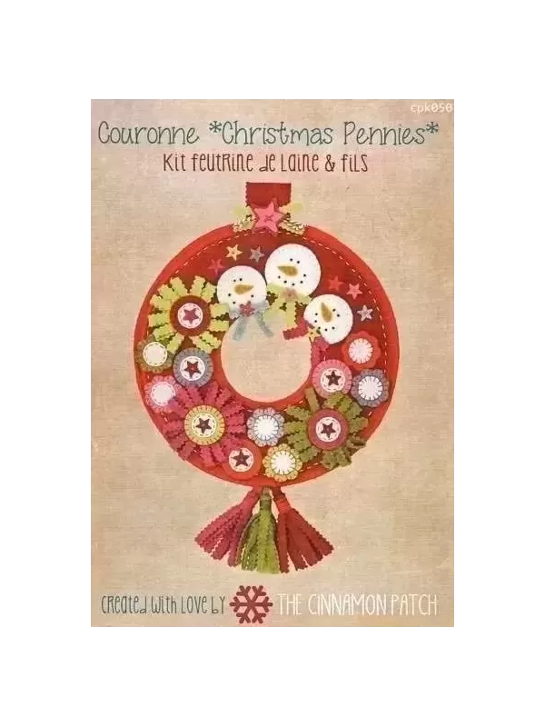 KIT FEUTRINE COURONNE CHRISTMAS PENNIES