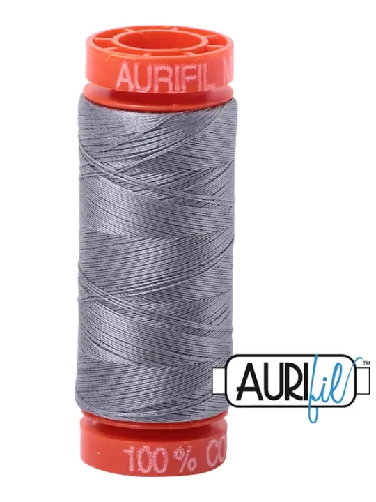 FIL COTON MAKO 50 AURIFIL 2605 Grey - Petite bobine de 200 mètres