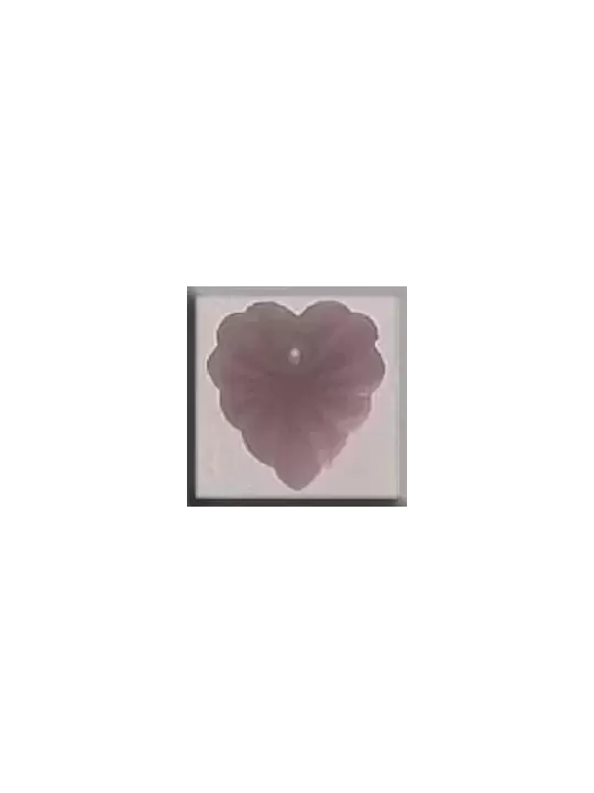 Charms MILL HILL 12072 Frosted Starburst Heart Matte Rose - Glass Treasures