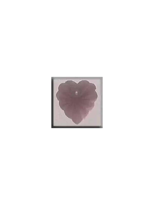 Charms MILL HILL 12072 Frosted Starburst Heart Matte Rose - Glass Treasures