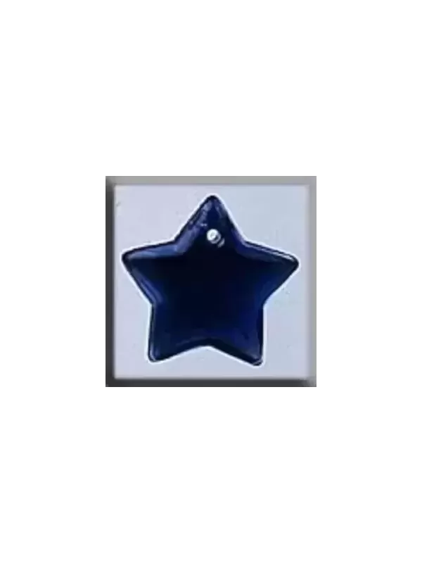 Charms MILL HILL 12176 Large Flat Star Royal Blue - Glass Treasures