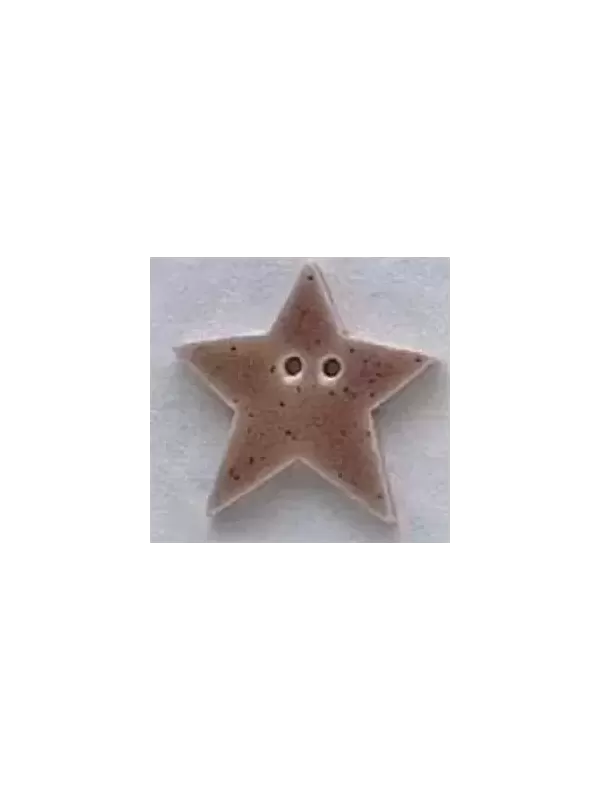 Bouton décoratif en porcelaine MILL HILL 86211 Large Speckled Brown Star - The Button Collection