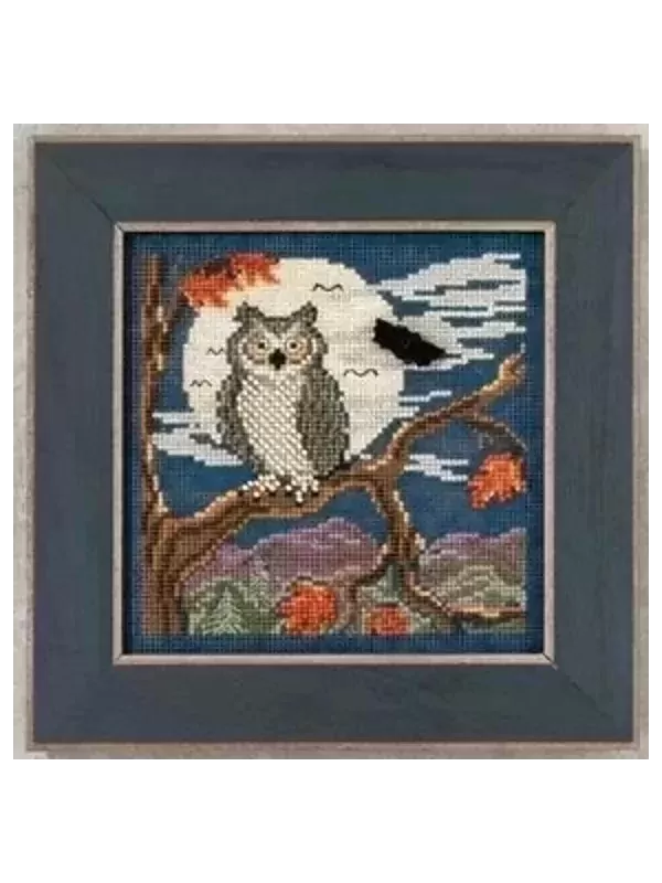 MILL HILL Kit Broderie Points comptés NIGHT OWL