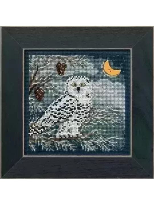 MILL HILL Kit Broderie Points comptés SNOWY OWL