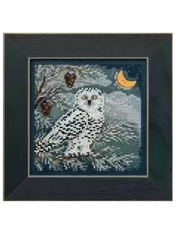 MILL HILL Kit Broderie Points comptés SNOWY OWL