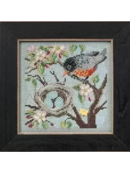 MILL HILL Kit Broderie Points comptés SPRING ROBIN