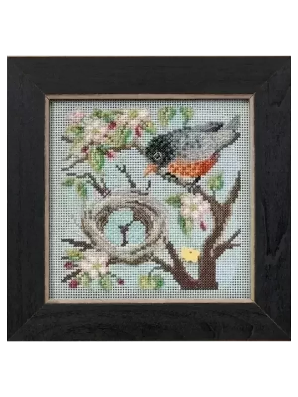 MILL HILL Kit Broderie Points comptés SPRING ROBIN