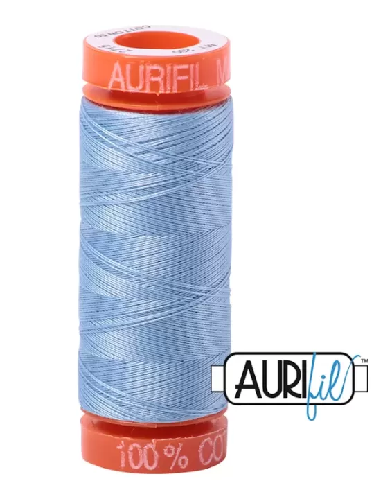 FIL COTON MAKO 50 AURIFIL 2715 Robins Egg - Petite bobine de 200 mètres