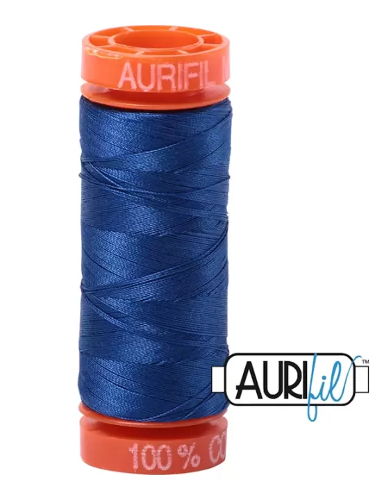 FIL COTON MAKO 50 AURIFIL 2740 Dark Cobalt - Petite bobine de 200 mètres