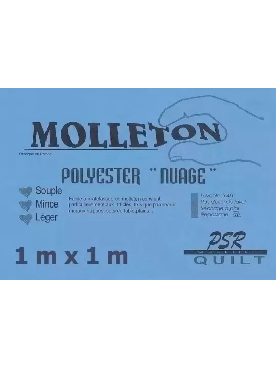 PSR QUILT Molleton polyester NUAGE 1m x 1m