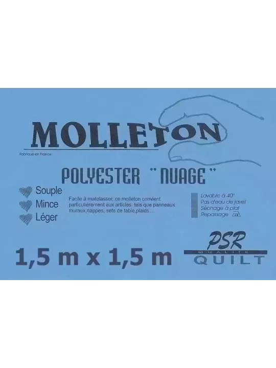 PSR QUILT Molleton polyester NUAGE 1,5m x 1,5m