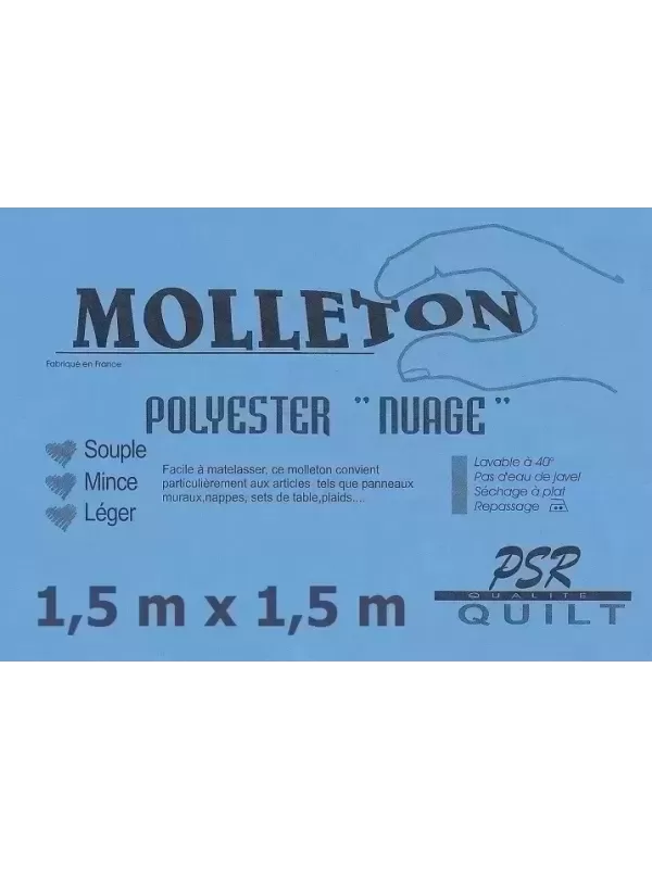 PSR QUILT Molleton polyester NUAGE 1,5m x 1,5m