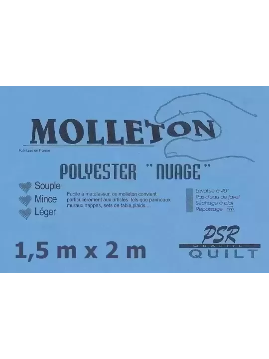 PSR QUILT Molleton polyester NUAGE 1,5m x 2,0m