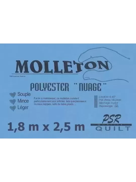 PSR QUILT Molleton polyester NUAGE 1,8m x 2,5m