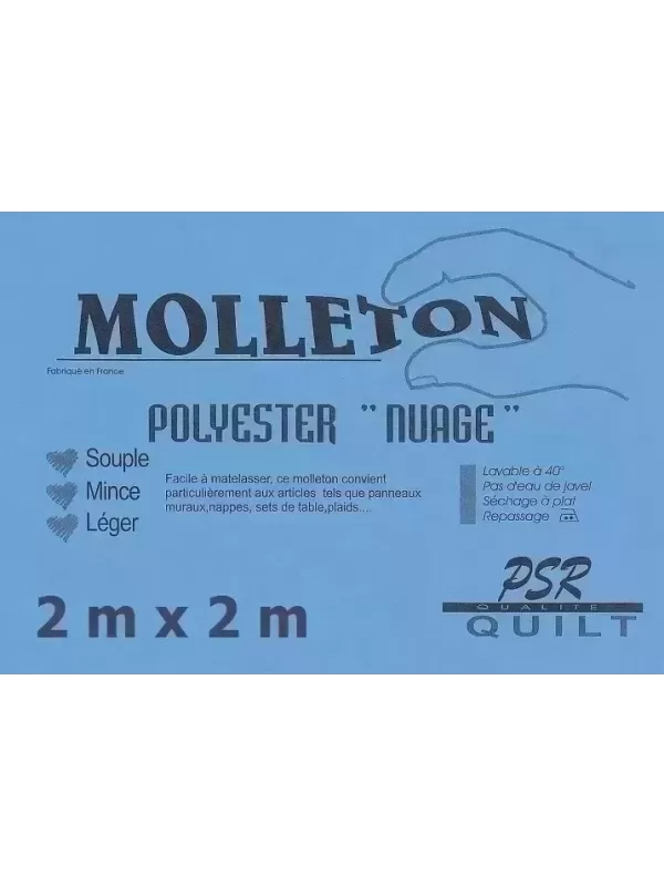 PSR QUILT Molleton polyester NUAGE 2,0m x 2,0m