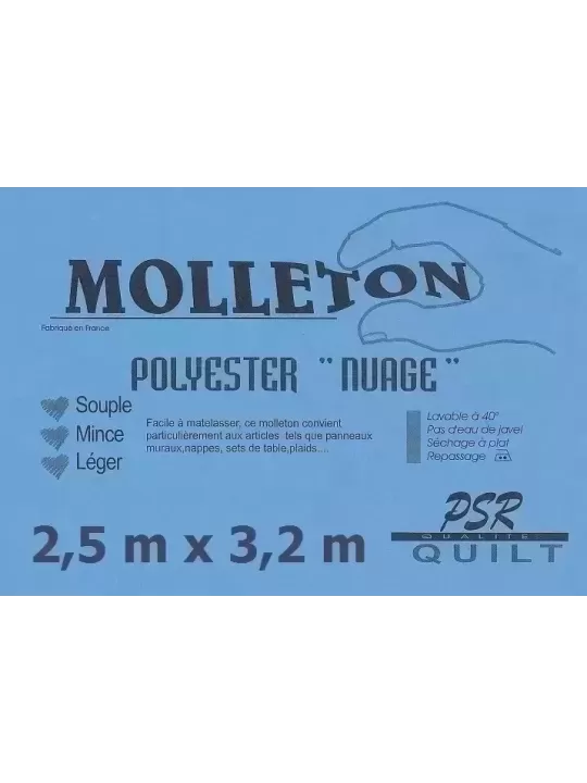 PSR QUILT Molleton polyester NUAGE 2,5m x 3,2m