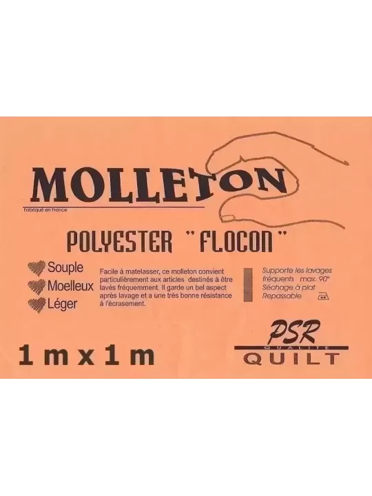 PSR QUILT Molleton polyester FLOCON 1m x 1m