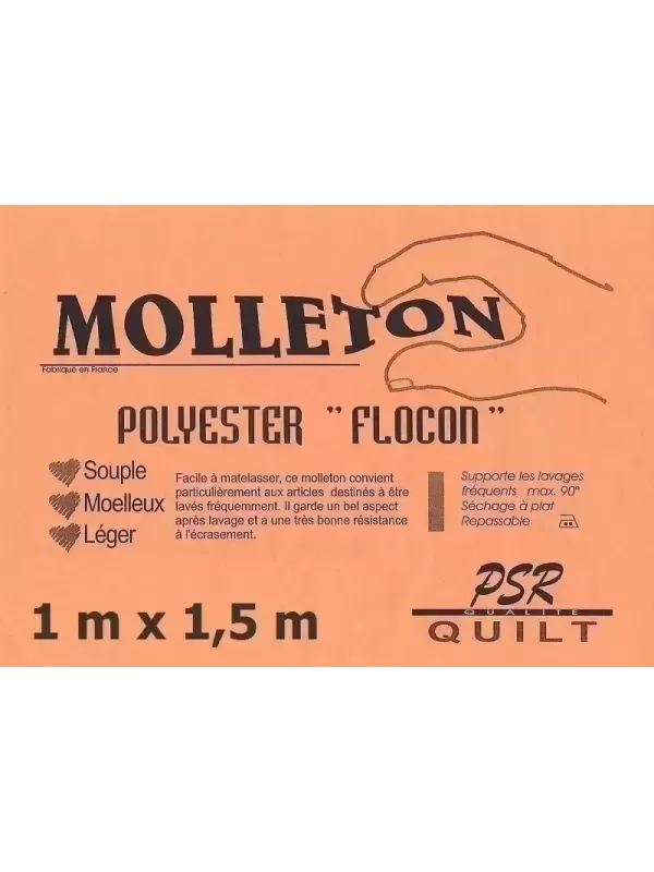 PSR QUILT Molleton polyester FLOCON 1m x 1,5m