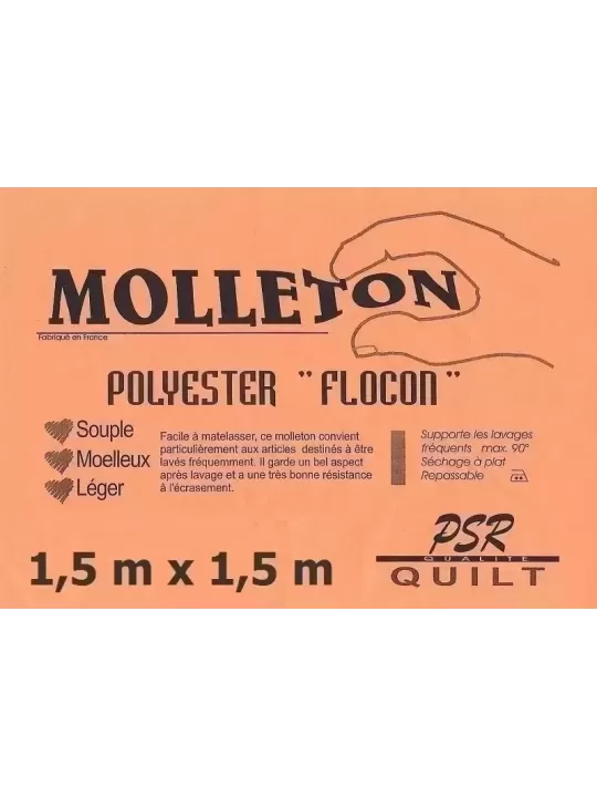 PSR QUILT Molleton polyester FLOCON 1,5m x 1,5m