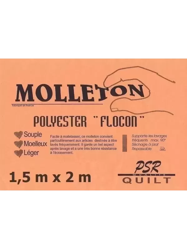 PSR QUILT Molleton polyester FLOCON 1,5m x 2m