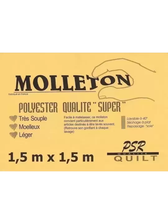 PSR QUILT Molleton polyester QUALITÉ SUPER 1,5m x 1,5m