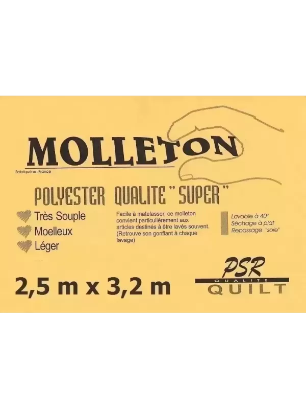 PSR QUILT Molleton polyester QUALITÉ SUPER 2,5m x 3,2m