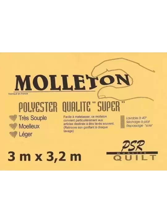 PSR QUILT Molleton polyester QUALITÉ SUPER 3m x 3,2m