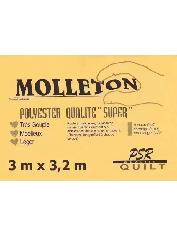 PSR QUILT Molleton polyester QUALITÉ SUPER 3m x 3,2m