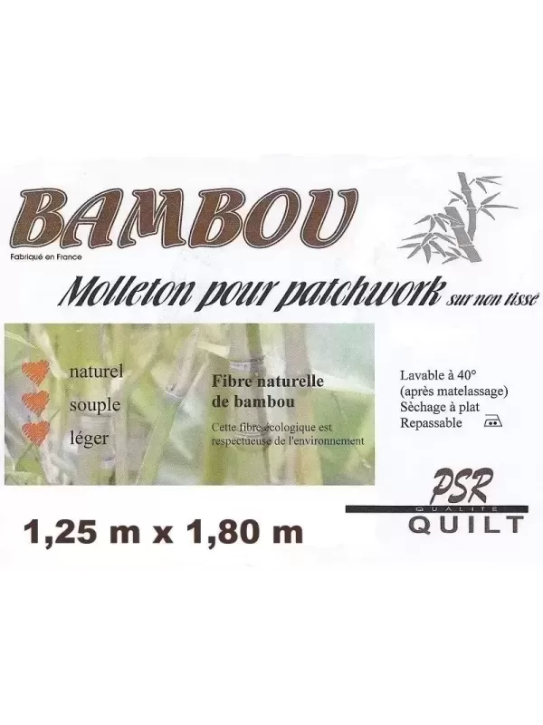 PSR QUILT Molleton BAMBOU sur non-tissé 1,25m x 1,8m