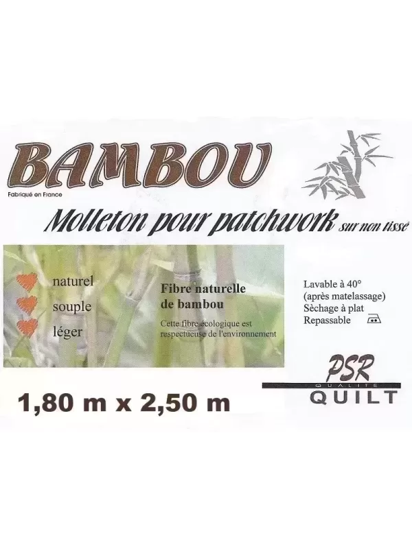 PSR QUILT Molleton BAMBOU sur non-tissé 1,8m x 2,5m