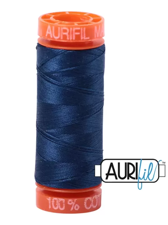 FIL COTON MAKO 50 AURIFIL 2783 Medium Delft Blue - Petite bobine de 200 mètres