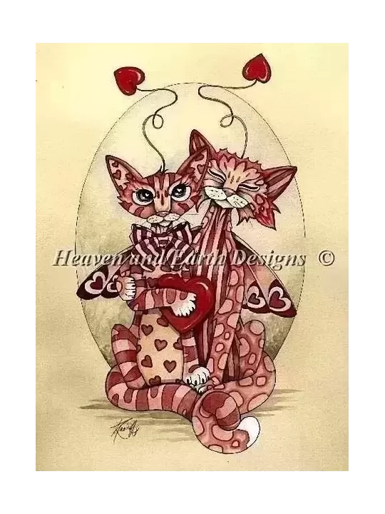 HEAVEN & EARTH DESIGNS - SMITTEN KITTEN de Linda RAVENSCROFT